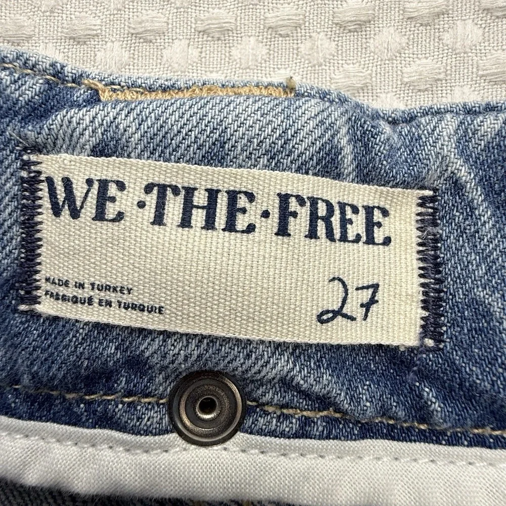 Free People We the Free Runaway Denim Jean Mini Skirt Button Details Women's 27